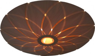 Lotus hanglamp of plafondlamp van 90 cm in hout